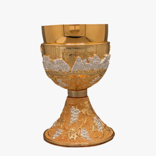 Cálice Última Ceia dourado