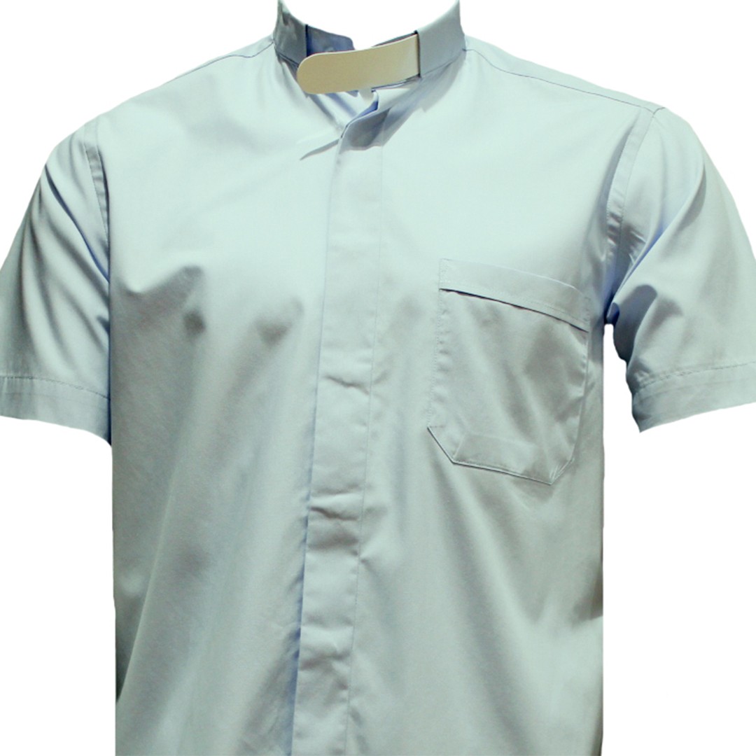 Camisa Cabeção - Azul Claro - S - Manga Curta
