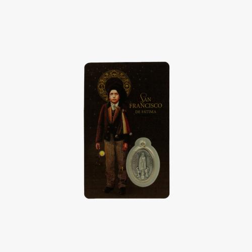 Cartão com medalha Francisco Marto - Espanhol