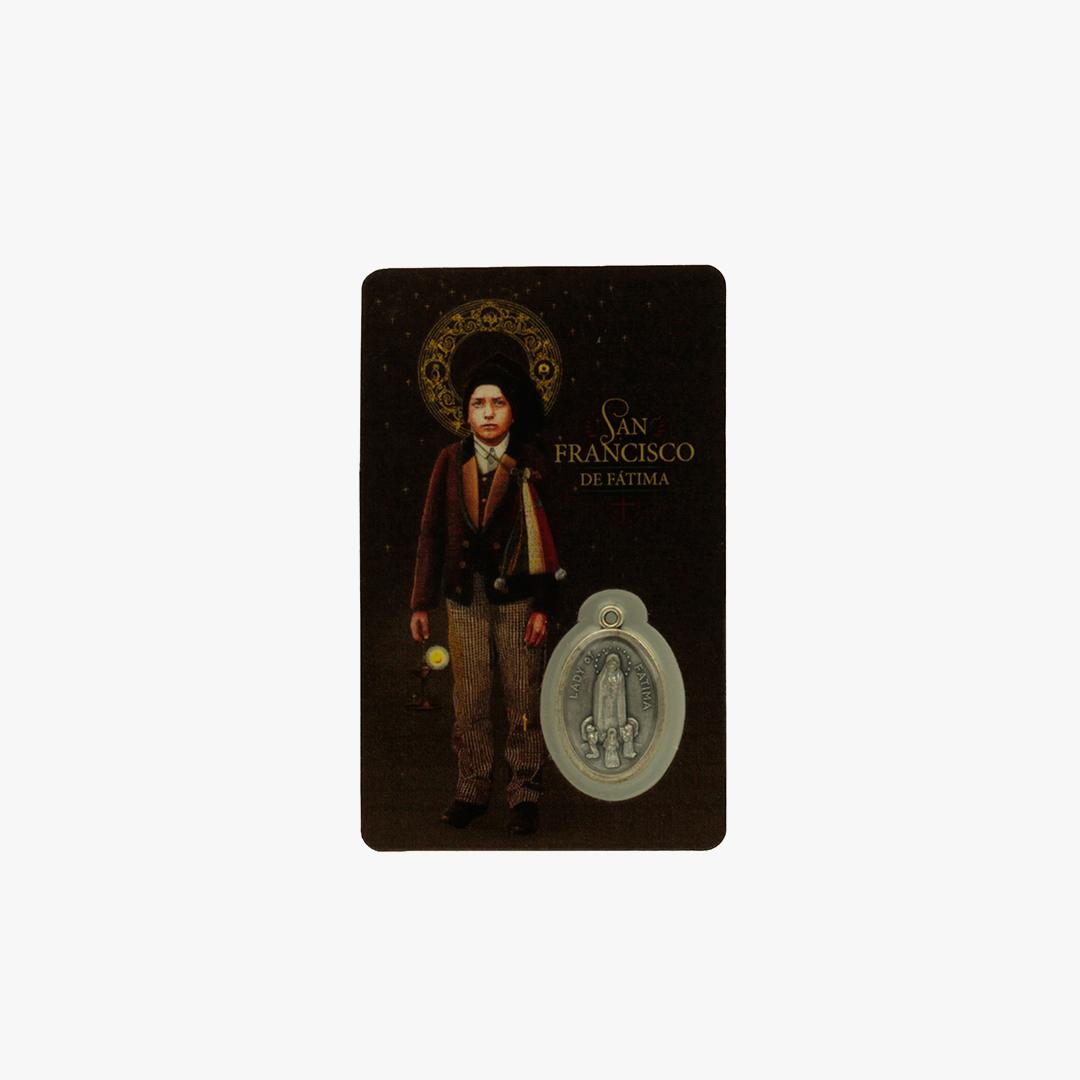 Cartão com medalha Francisco Marto - Espanhol