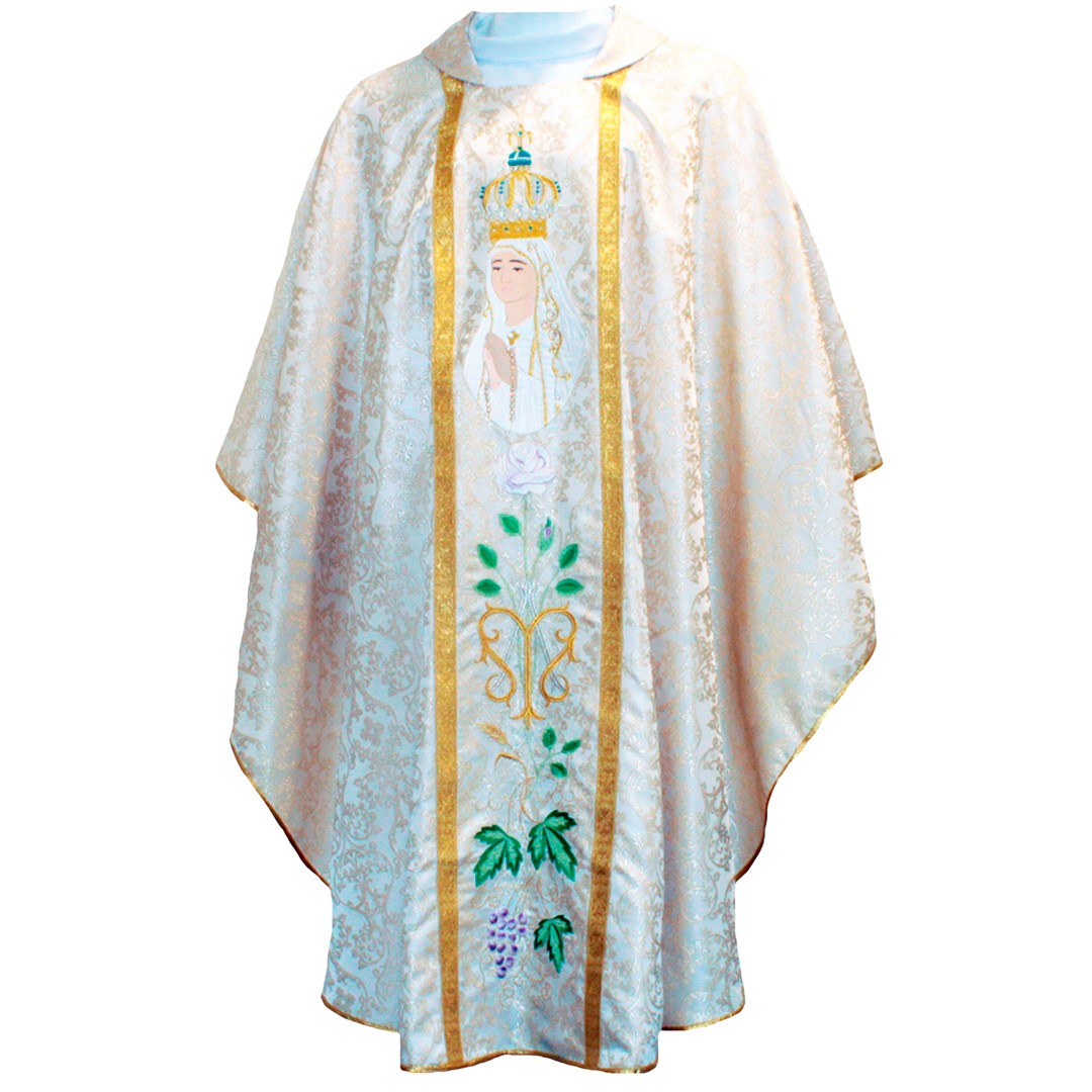 Casula Nossa Senhora de Fátima com Pérolas