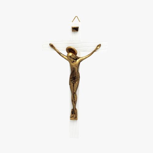 Crucifixo em madeira Dourado