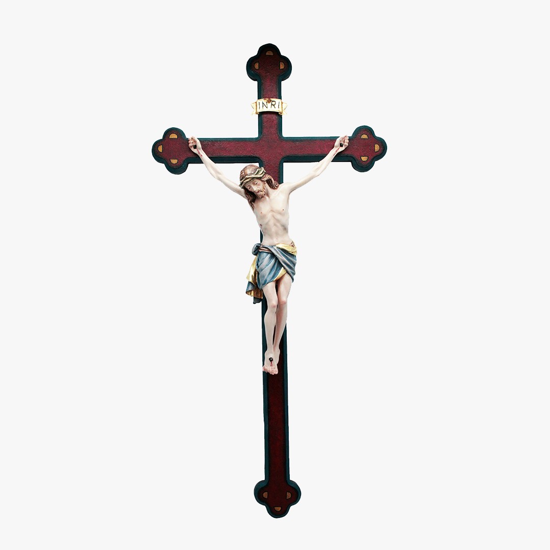 Crucifixo Madeira Pintada