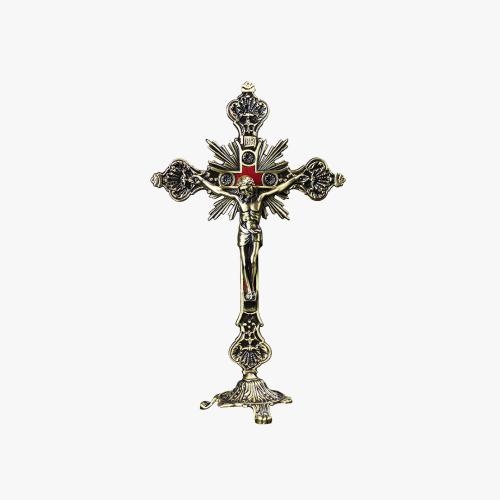 Cruz de metal com base