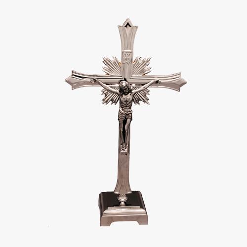 Cruz de metal com base