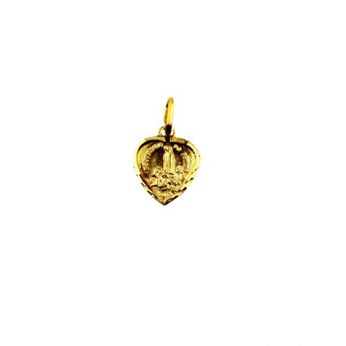 Medalha Coração - Dourada
