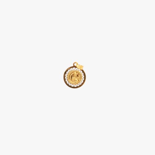Medalha de ouro rendilhada