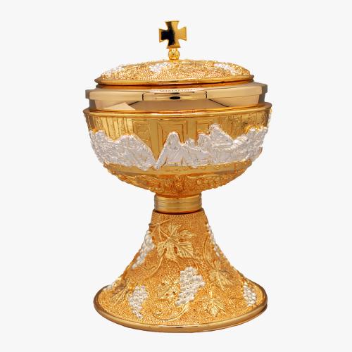 Píxide Última Ceia dourado