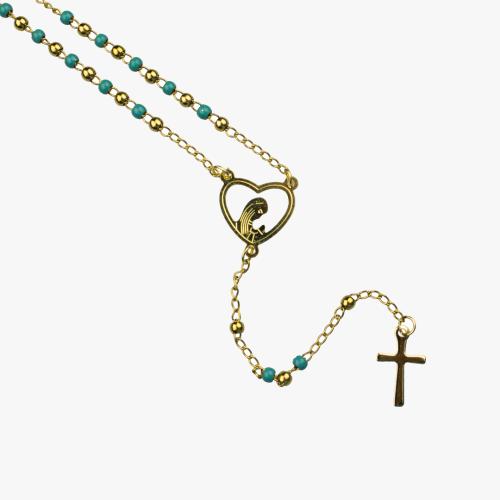 Terço Colar em Aço Verde