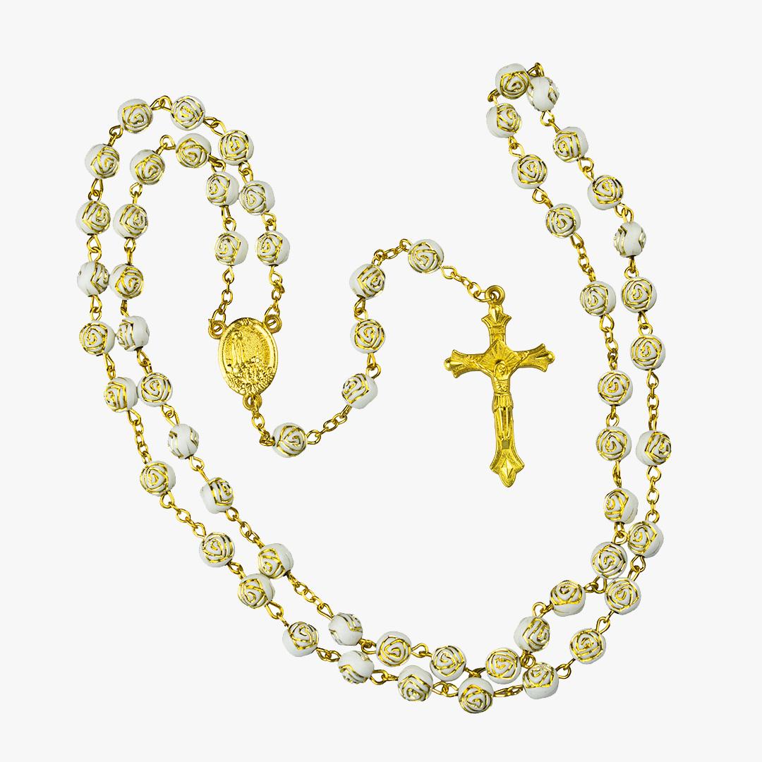 Terço Com Caixa Dourado