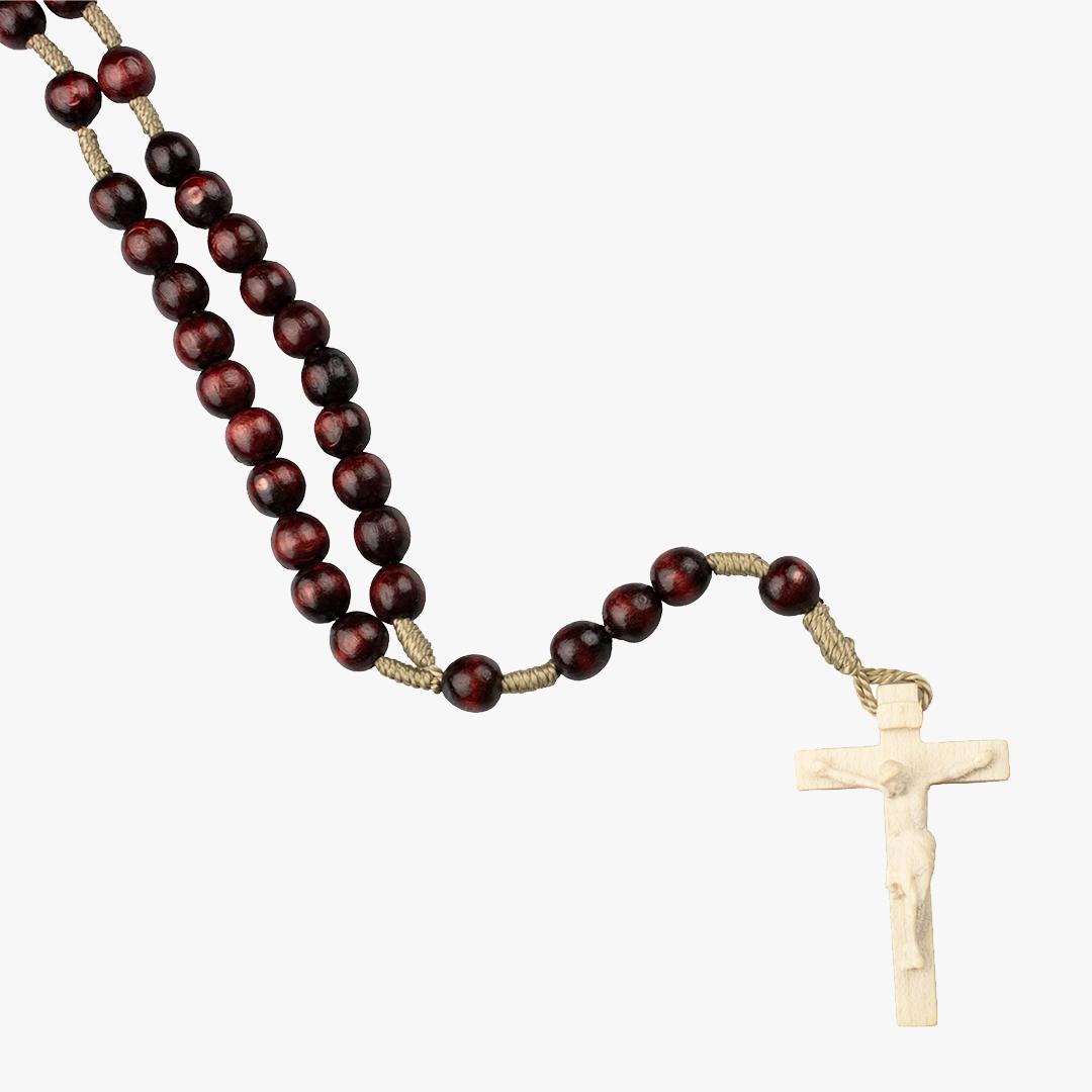 Terço de Madeira Vermelho